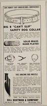 1960 Print Ad Bill Boatman Dog Safety Collars,Whistles,Muzzles Bainbridg... - £7.41 GBP