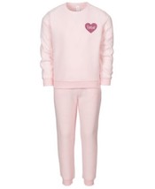 Ideology Toddler Girls 2-Pc. Love Fleece Sweatshirt &amp; Pants Set,Size 3T - $18.81