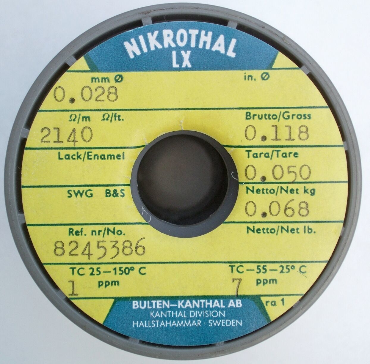 0.028mm 49 Gauge AWG 2140Ω/m 652Ω/ft Nikrothal LX Resistance Wire by Kan... - $1.22