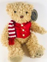Christmas Teddy Bear FAO Schwarz 2018 Edition 12&quot; Plush Anniversary Vest... - £34.81 GBP
