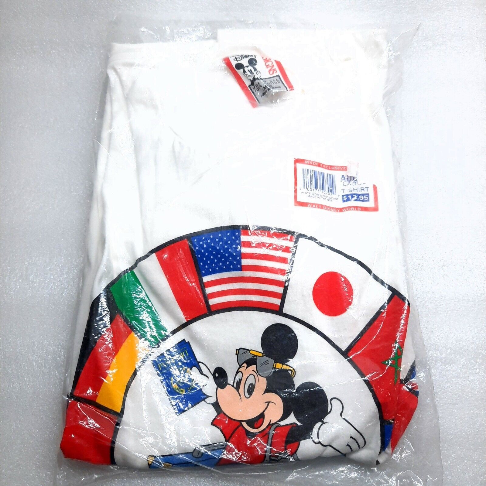 NEW Vintage Epcot Center Mickey Mouse shirt adult LARGE L Walt Disney World RARE - £67.67 GBP