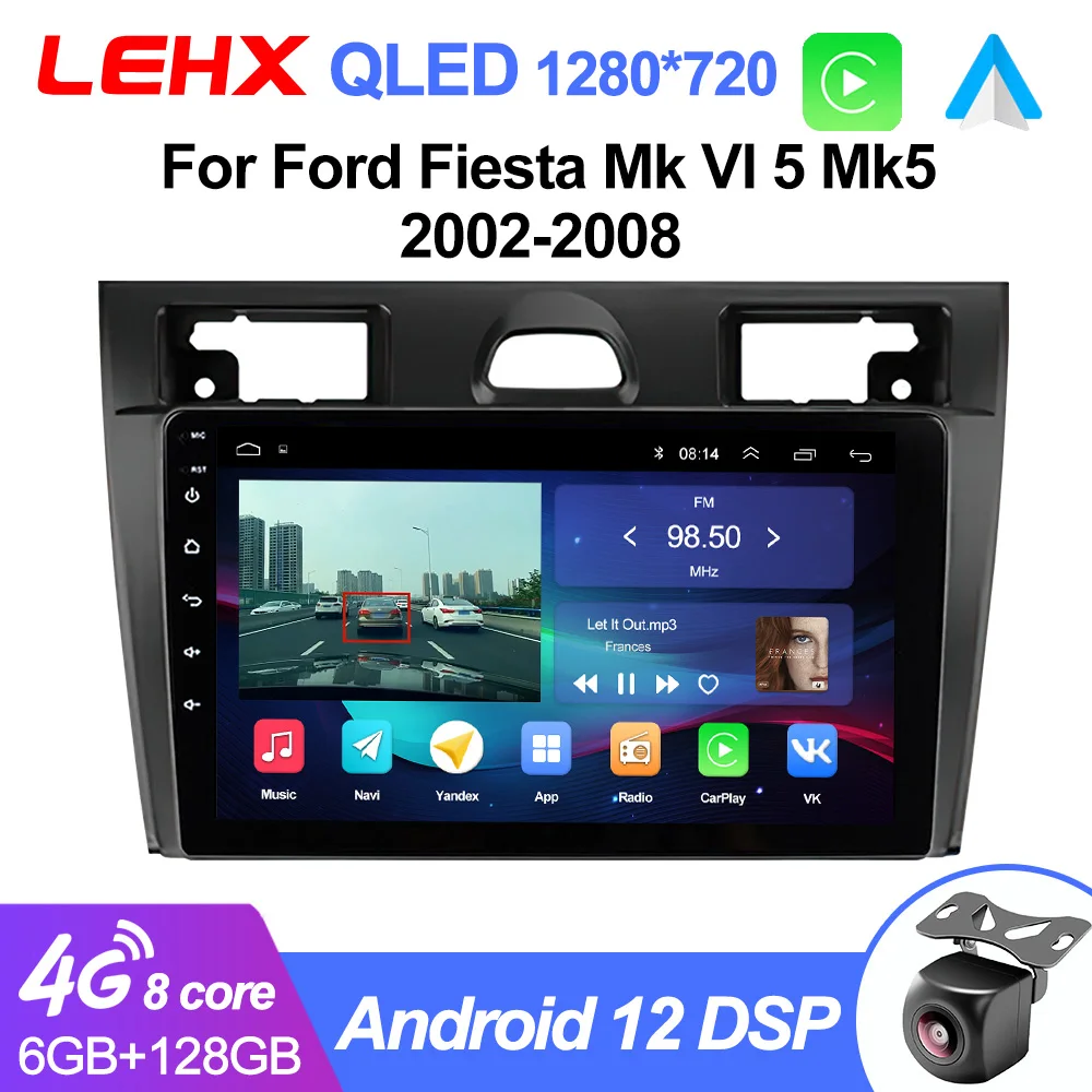 Ro qled carplay android 12 auto car radio multimedia gps 2din autoradio stereo for ford thumb200