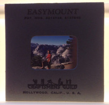 Vtg 40s Woman Grand Tetons Mountains Photograph Kodachrome Color Slide Easymount - £47.78 GBP