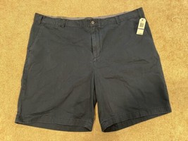 New Nautica Men’s Deck Shorts Size 48W Chino Casual Walking Dress Shorts Navy - £23.36 GBP