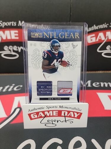 Primary image for 2010 PANINI PLAYOFF NATIONAL TREASURES BEN TATE ROOKIE NFL GEAR REEBOK /15