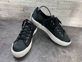 Keds Sneakers Women 8.5M Triple Kick Amp Shoes Black Satin Platform Comfort - $357.03 MXN