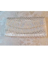 Vintage White Bead and Sequin Clutch Purse - $262.71 MXN