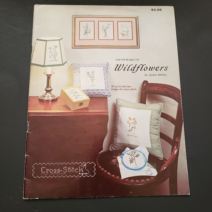 Cross Stitch Originals Wildflowers Janice Shirley Vintage 20 Patterns 1978 - $6.50