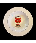 Block POP Porcelain Warhol Campbell&#39;s Soup Can Black Trim 9&quot; LARGE RIM S... - £29.38 GBP