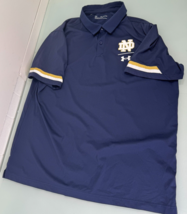 Notre Dame Under Armour Performance Polo Golf Shirt Men 2XL XXL Stretch ... - $24.72