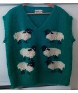 Vintage Susie Lee Mohair Sheep Sweater Vest XL - $2,587.66 MXN