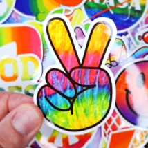 50 PCS Pride Month Sticker Pack, Rainbow LGBTQ Pride Gay and Lesbian Sti... - £10.77 GBP