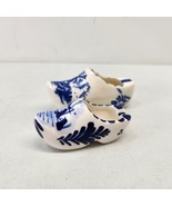 Two Vintage Delft Blue Holland Dutch Windmill Clog Shoe Ceramic Ashtrays - $16.39