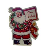 Eccolo Tina Higgins Wooden Santa Merry Christmas Retro Vintage Look Stan... - $16.56 CAD