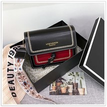 Fashion simple shoulder bag ladies cross body bag contrast color leather crossbody bags thumb200