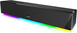 Computer Speakers, 24W Bluetooth Computer Soundbar, 3.5Mm Aux-In Computer - $65.15