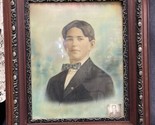 Rare Antique Frame 19th Century Portrait of Young Man frame is 28 x 24” ... - $143.55