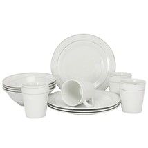 Gibson Home Tuxedo Deluxe 12-Piece Dinnerware Set - $67.99