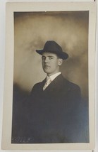 Colorado Springs Very Attractive Young Man Suit Hat Photo Neville Postcard Q7 - $16.95