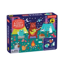 Campfire Friends Scratch and Sniff Puzzle from Mudpuppy - 60 Piece Jigsaw Puzzle - £10.37 GBP