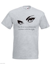 Mens T-Shirt Womens Eyes Silhouette Quote, Sexy Face Shirts, Teens Eye Shirt - £19.77 GBP
