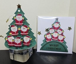 Vintage Sanrio The 1998 Mini Card Collection Pop Up Card Santa 3 Tier Tr... - $29.35