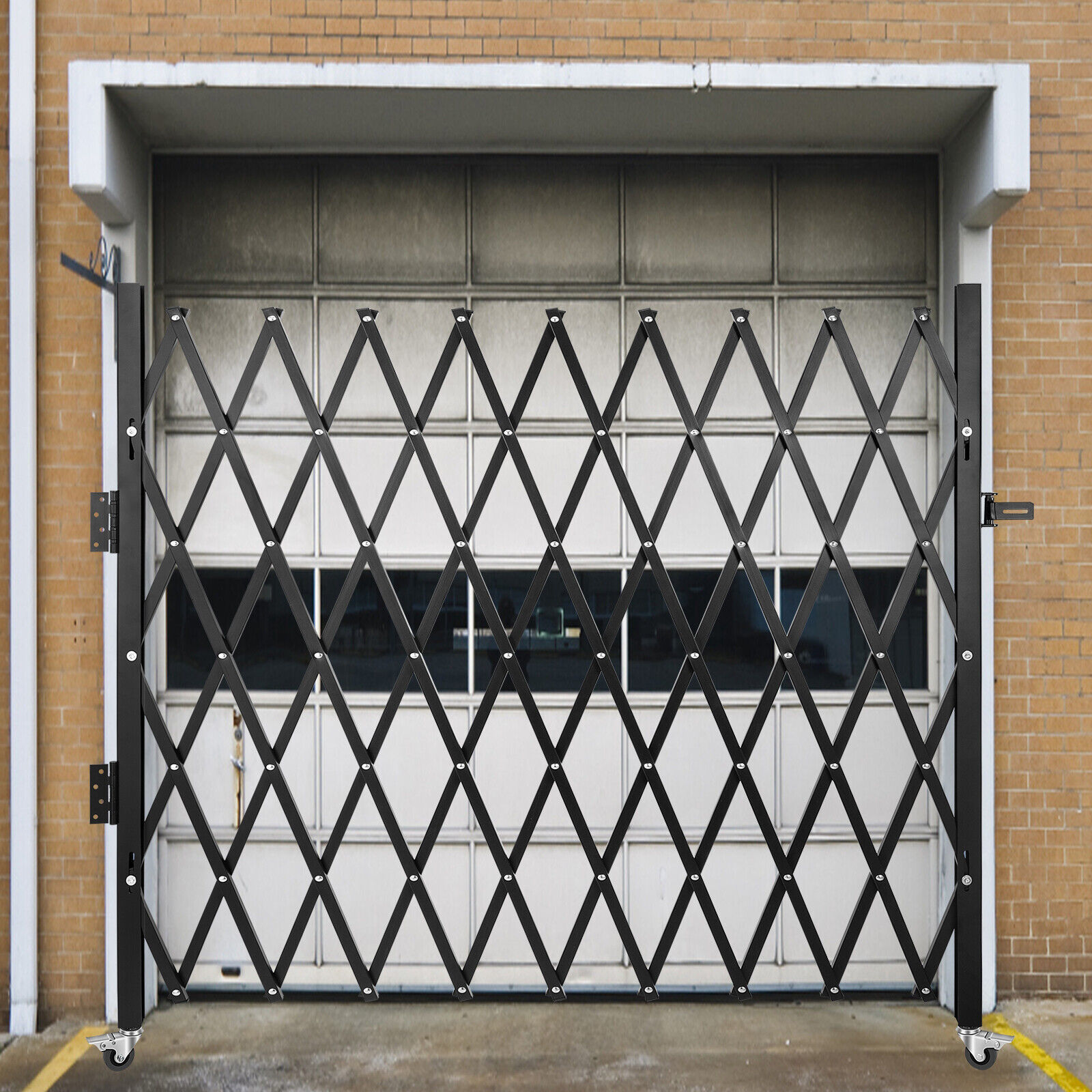 VEVOR Single Folding Security Gate Folding Door Gate 7.1'H x 7.1'W Fold Gate