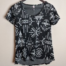 Lularoe Black and White Aztec Print T-Shirt XS black and white short sleeve - £3.94 GBP