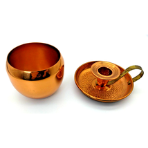 Coppercraft Guild Taunton, Mass. Candle Holder &amp; Cup 2.5 Inches High Vin... - £14.13 GBP