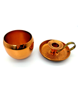 Coppercraft Guild Taunton, Mass. Candle Holder &amp; Cup 2.5 Inches High Vin... - $18.76