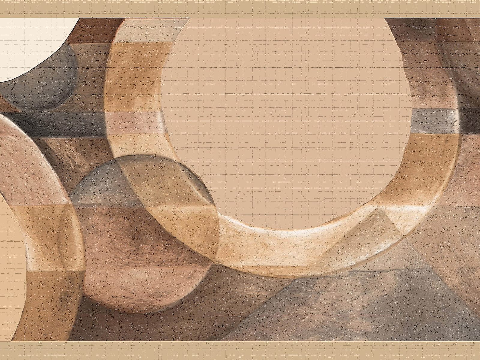 Primary image for Dundee Deco DDAZBD9287 Peel and Stick Wallpaper Border - Abstract Brown Beige Ta
