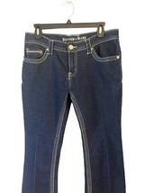 Rhythm in Blues Jeans Womens 10 Short Blue Denim Bootcut Embroidered Dar... - £20.35 GBP