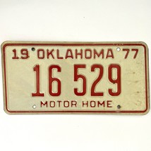 1977 United States Oklahoma Base Mobile Home License Plate 16 529 - £14.37 GBP