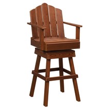 Captain&#39;s Swivel Chair - Amish Red Cedar Outdoor Bistro Armchair - £595.14 GBP