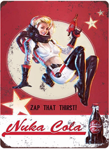 Vintage Tin Sign - Nuka Cola - Retro Metal Signs Poster Iron Painting Plaque Wal - £10.65 GBP