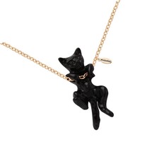 Lovely Hanging White and Black Cat Necklace for Cat - $43.78