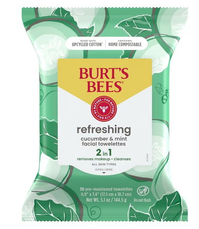 Burt's Bees Refreshing Facial Cleanser and Makeup Remover Towelettes Cucumber an - $32.99