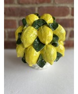 Vintage Italian Majolica Pottery Lemon Basket Tree Fruit Topiary Centerp... - $332.66 CAD