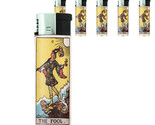 Tarot Card D1 Lighters Set of 5 Electronic Refillable Butane 0 The Fool - £12.41 GBP