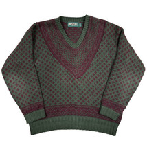 Vtg American Eagle Outfitters Sweater Mens M Pullover Knit Cosby Heavy Green - £27.09 GBP