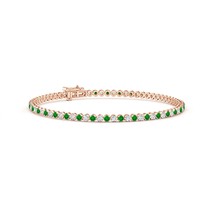 1.5mm aaaa emerald rose gold bracelet thumb200