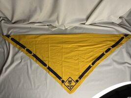Vintage Cub Scouts Scarf Bandana Wolf Yellow Blue Neckerchief Boy Scouts - $5.00