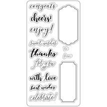 Fiskars Lia Griffith 4x8 Inch Clear Stamps, Happy Mail - £5.41 GBP+