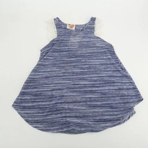 Kiddo Girls Blue Striped Sleeveless Top Lace Shoulders Large NWT - £5.94 GBP