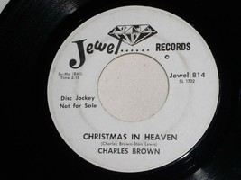 Charles Brown Christmas In Heaven Just A Blessing 45 Rpm Record Jewel Promo - £12.86 GBP