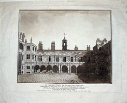 WILLIAM MOSS ca1808 Mezzotint Somerset House London Architecture - £24.85 GBP