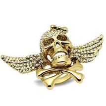 3W005 - Gold White Metal Ring with Top Grade Crystal  in Aurora Borealis... - $28.49