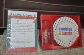 Kids Christmas Santa Milk Jar, White Cookie Plate &amp; Letters 8 pc Set - $17.82