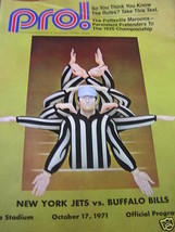 1971 Ny Jets Vs. Buffalo Bills Souvenir Game Program Free Postage - £15.57 GBP