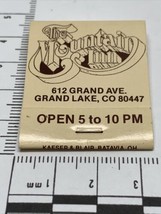 Vintage Matchbook The Mountain Inn Grand Lake, Colorado  gmg - £9.69 GBP